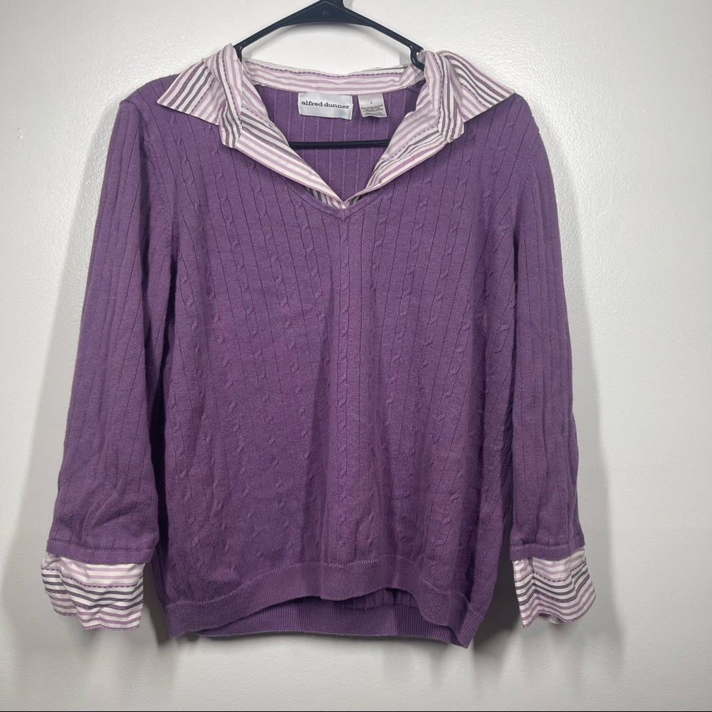 Purple Alfred Dunner Sweater